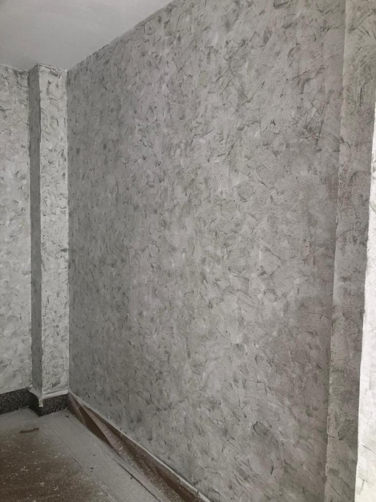 Acabado decorativo en las paredes de una vivienda
